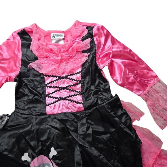 Disney Pirates of the Caribbean pink and black pirate dress costume M7/8 - Picture 3 of 6